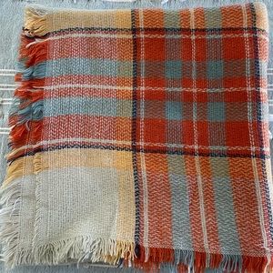Fall plaid blanket scarf